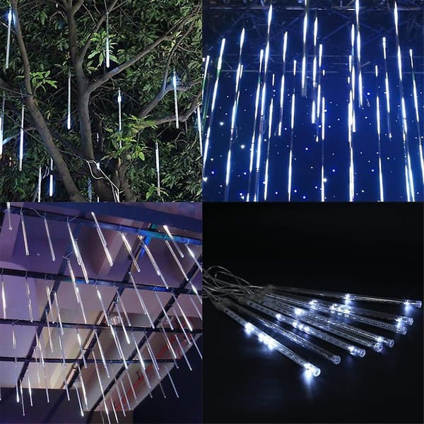 30CM Fest LED-lys Bruser Regn Snefald Træ Have Udendørs