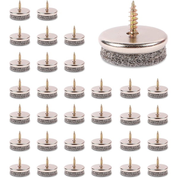 32 stk stolglidere, 28 mm diameter stolglidere. Møbelglidere med 5 mm tykke filtputer er en ideell stolbenbeskyttelse, med enkel installasjon av