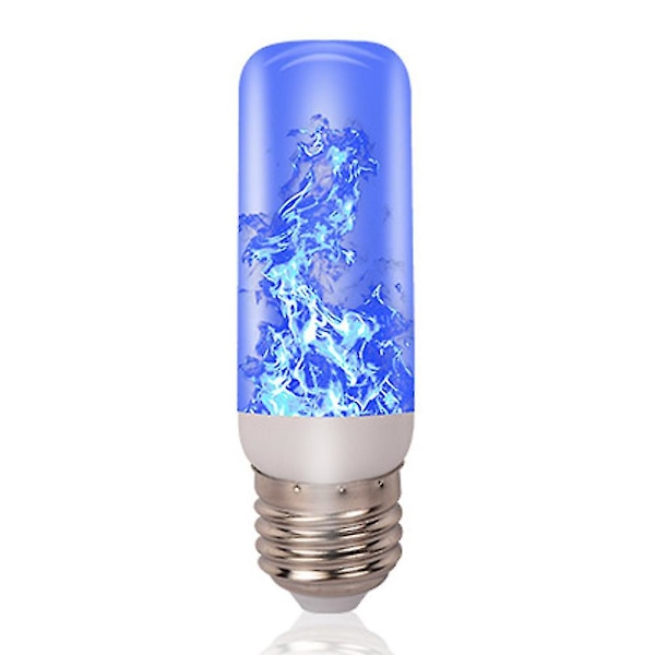 LED-flamlampa samma dynamiska flamlämpa fackla glödlampa bar KTV heminredning färgad flamlämpa（Blå stråle）