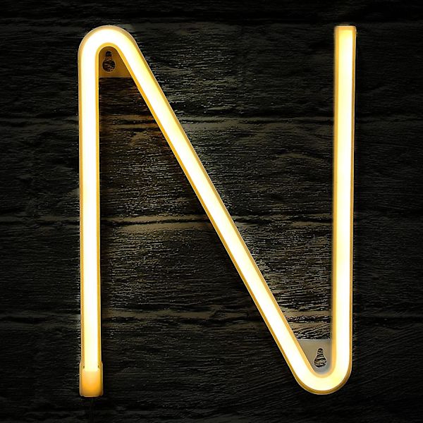 Led Neon Taklampa Alfanumerisk Symbol Neonljus Med Trådlös Fjärrkontrollbrytare