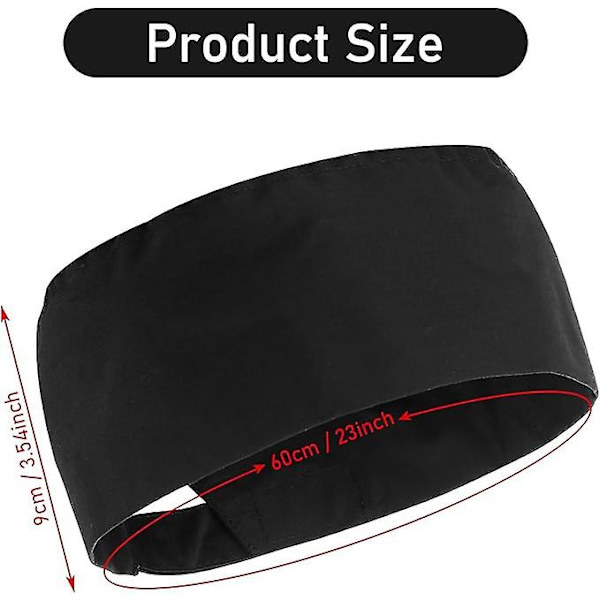 2 kpl unisex-kokin hattua, musta kokin hattu, säädettävä keittiöhattu, kokin hattu ruoanlaittoon
