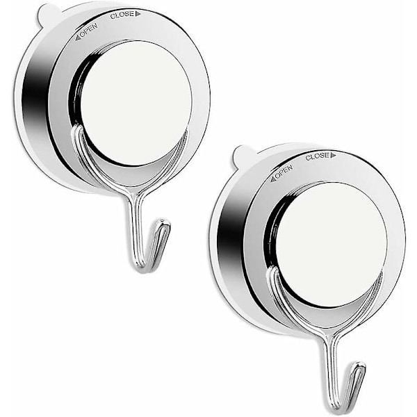 Vakuumsugkoppkrok för badrum toalett kök kraftfull handdukskrok badrock duschkrok (2pack)