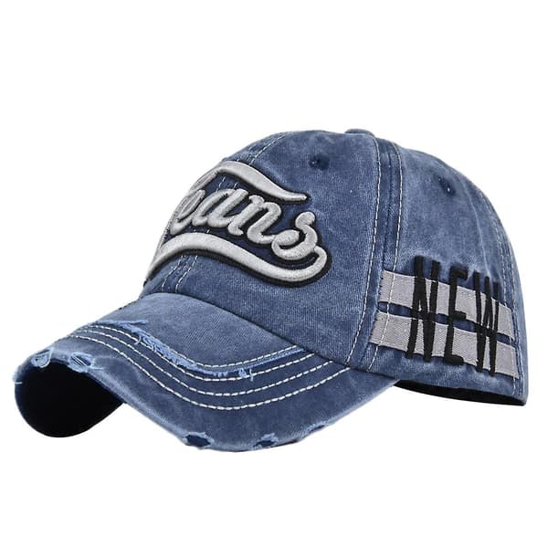 Vasket Baseball Cap Ny Brodert Baseball Cap Tredimensjonal Patch Broderi Peaked Hat Sol Visor