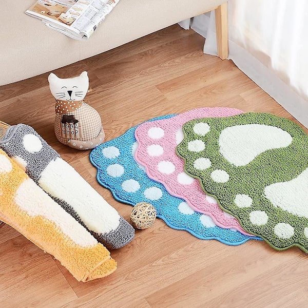Skridsikker bademåtte med søde store fødder, badeværelsesmåtter, shaggy tæppe, absorberende dør måtte, gulvmåtte, stue sofapude, fodpude (16\"x24\"(40x60