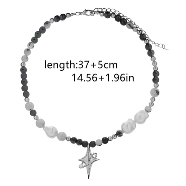Legering Barock Kristall Pärla Y2k Halsband Legering Material Present För Kvinnor Flickor