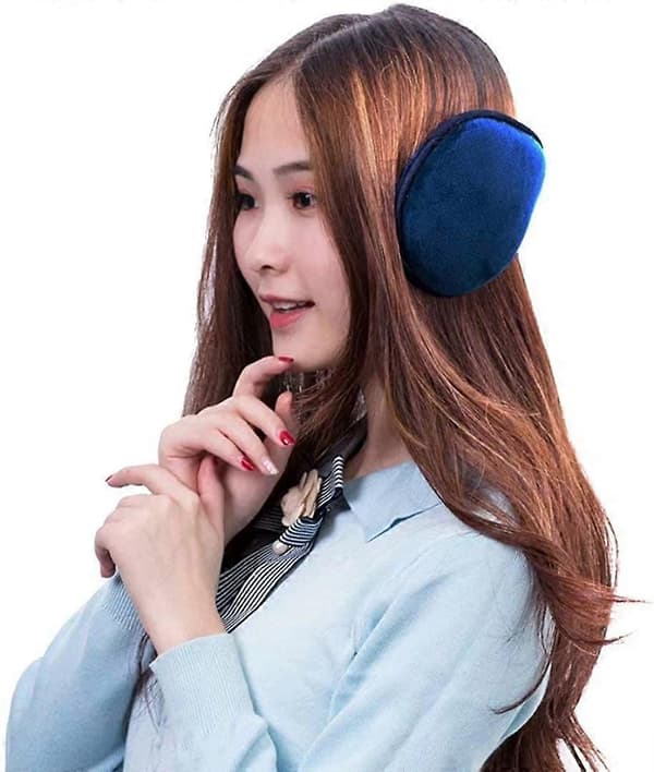 Öronvärmare Unisex Klassisk Fleece Öronmuffar Vinteraccessoar Utomhus Öronmuffar Blå -
