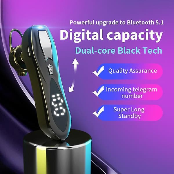 Bluetooth-headset, enkelt øre-headset, øretelefon-headset, forretnings-headset, ørekrok, bil-headset, sports-headset, samtale-headset, stabil lydkvalitet E