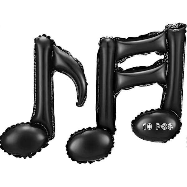 10 stycken musikaliska aluminiumfolie ballonger gitarr ballong musik fest dekorationer berömda musiknot armband musik tema fest dekorationer musik