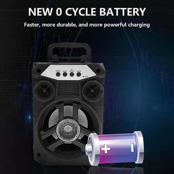 Bärbara Bluetooth-högtalare med dubbel subwooferbas Bluetooth 5.0 trådlös högtalare stöder FM-radio litet stereoljudsystem