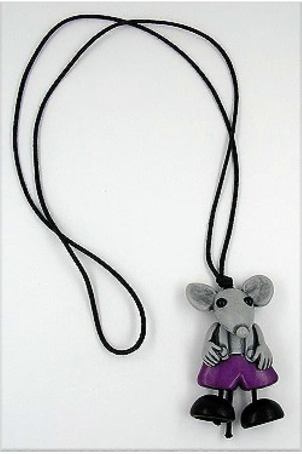 Halsband Mus Violettgrå Matt - Gl01128