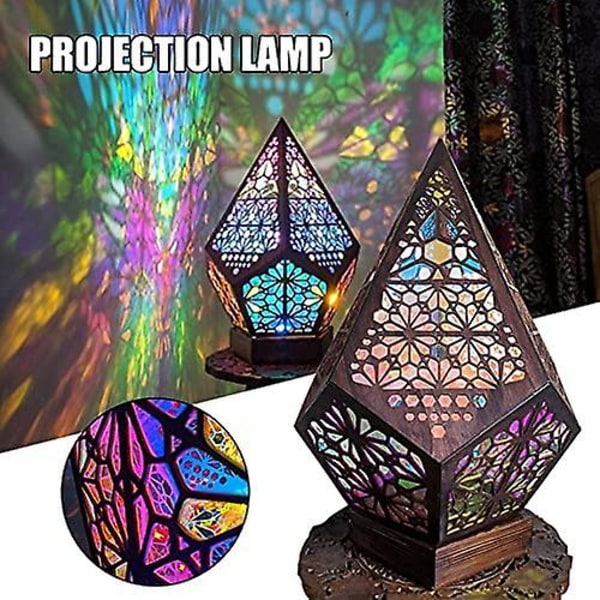 Gulvlampe i plast, boheme-lys, solnedgangslampe, projektion, polstjerne, stor gulvlampe, pink