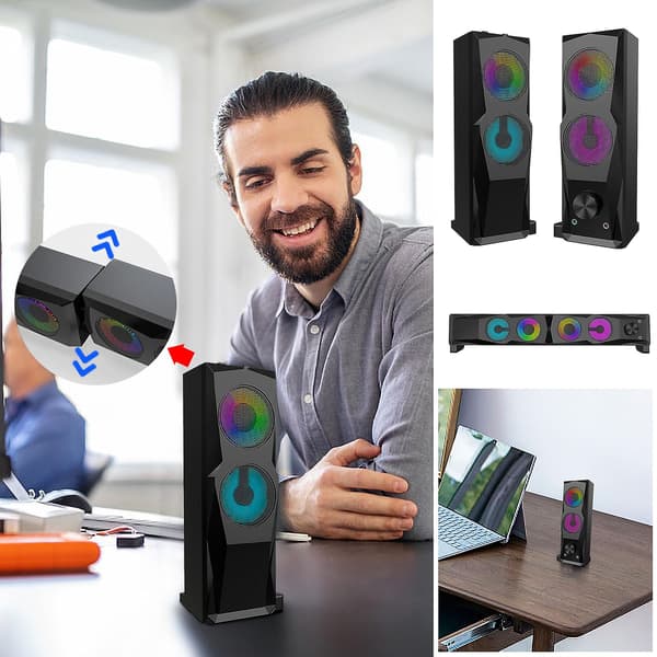 Computerhøjttalere Computerlyd USB Desktop Laptop Hjem Mini Højttaler Kablet Desktop Bashøjttaler Udsalg
