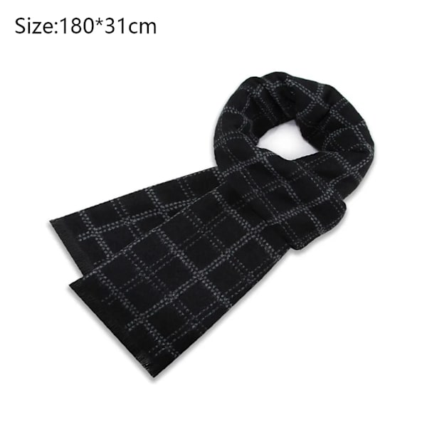 Halsduk Herr Stickad Halsduk Dam Varm Höst Vinter Halsduk, Herrhalsduk Basic Klassisk Modern Elegant Varm Lång Vinterhalsduk(6)