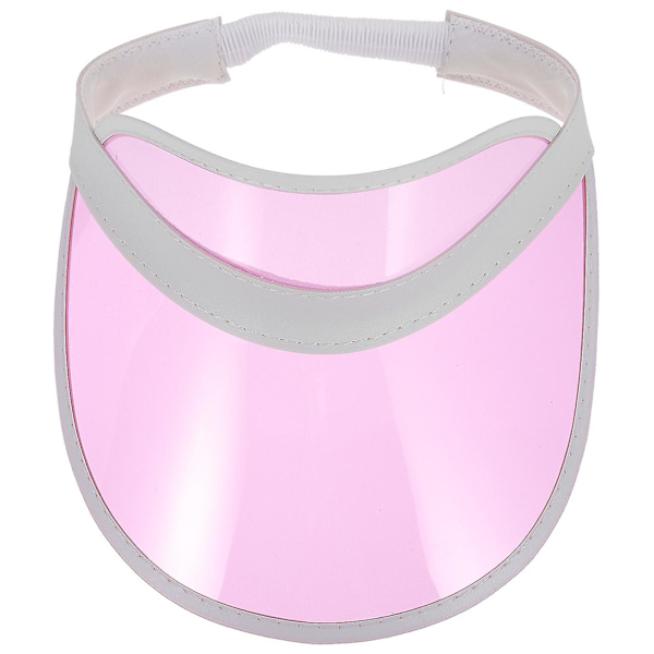 Solskydd Visor Hat Färgad Solhatt Dekorativ Utomhushatt Bred Brätte Solskydd Visor Hat Plast Solhatt（Rosa）