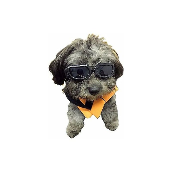 Hundglasögon, solglasögon för husdjur, hopfällbara hundglasögon Uv-skyddssolglasögon (svarta)