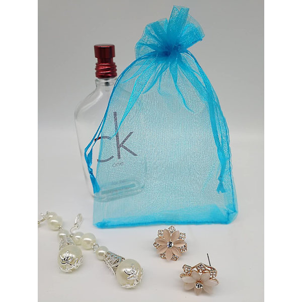 50 stk. Store Organza Gaveposer 6,6x9'' Smykker Slik Gaveposer Mini Flaske