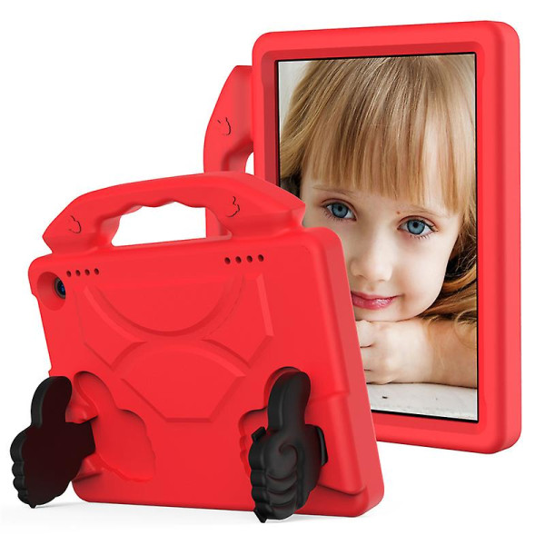 Kindle Fire Hd8/hd8 Plus case, Anti-tumm Barnvänligt sött case med greppställ för Amazon Kindle Kindle Fire Hd8/hd8 Plus surfplatta för barn (röd)
