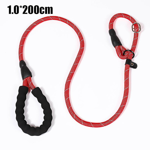 Slip Leash til små hunde/hvalpe, Anti-kvælende træningsline rebline med reflekstråde