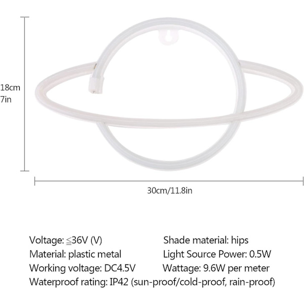 Led Neon Skylt Planet Neon Ljus Moln Blixt Led Vägglampa Väggdekor Batteri/USB Drivs