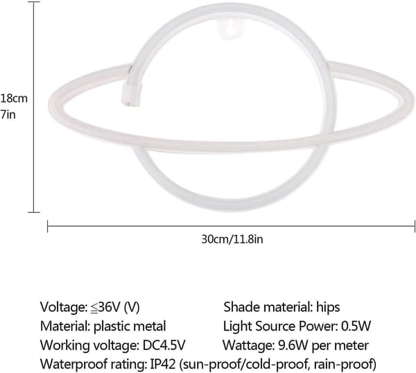 Led Neonskylt Planet Neonljus Moln Blixt Led Vägglampa Väggdekor Batteri/usb-driven