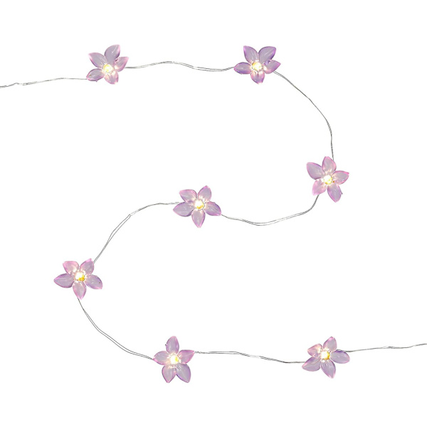 20 blommor varmvita mikro LED-ljusslingor