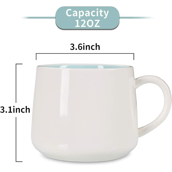 3D Kaffeekopp Ko Inside Koppen, Bästa Koppar för Par (Vit Stor Ko)