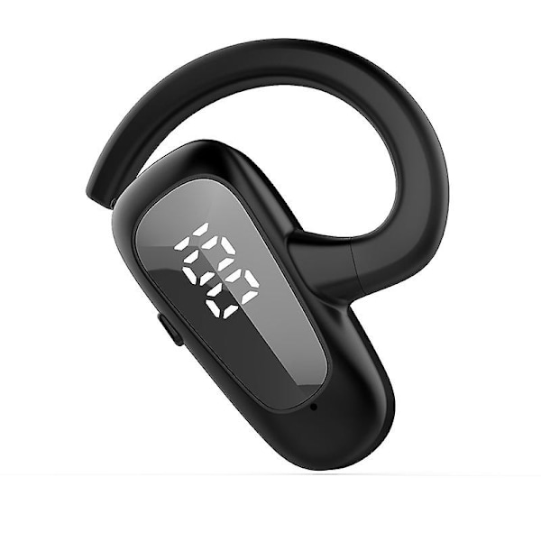 1pc Not In Ear Bluetooth Earphone Ear Hook Headphone Hifi Sound Wireless Headset Led Power Display Business Earpiece B