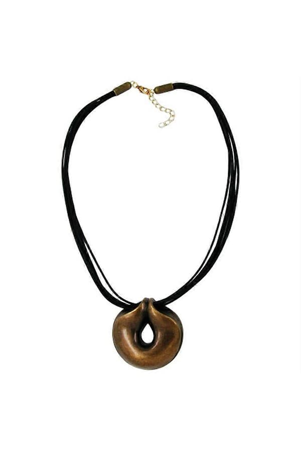Halsband Amulett Mässingsfärgad 50cm - Gl07427