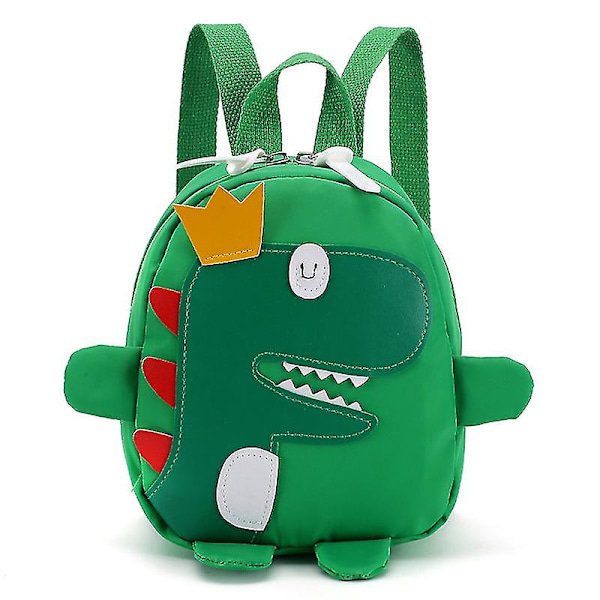 Barn Kule Dinosaur Ryggsekk Barnhage Bag Gave (Grønn)