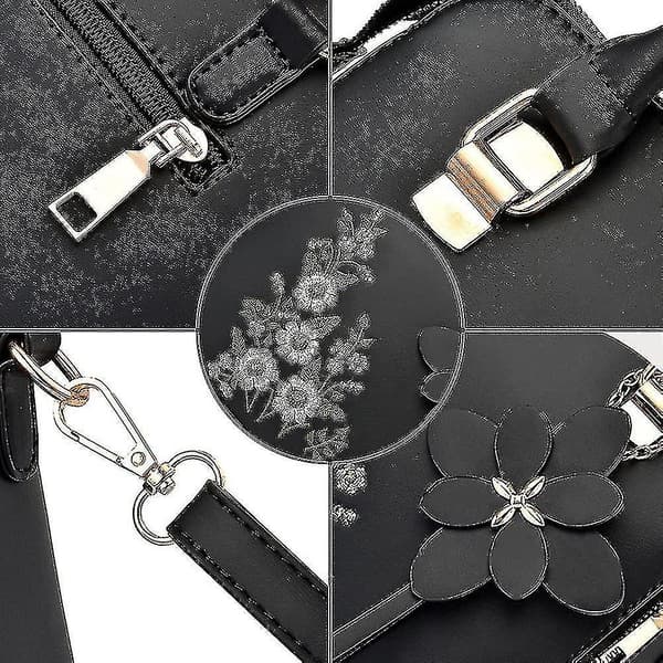 Håndtasker Damer Mode Enkle Broderede Crossbody Tasker Håndtasker Med Blomsterprint（gul）