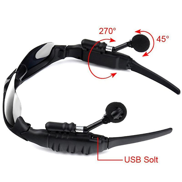2 in 1 Bluetooth-kuulokkeet aurinkolasit mikrofonilla polarisoidut kevyet aurinkolasit kuulokkeet langattomat kuulokkeet ulkoiluun urheiluun ajamiseen ratsastuslasit