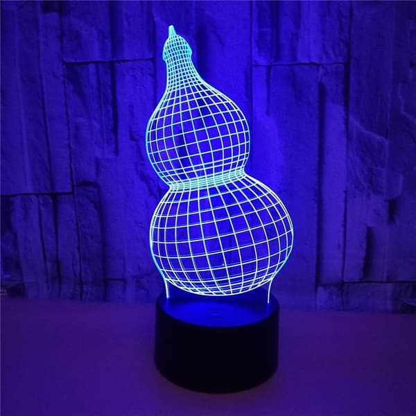 Kreativ Gresskar Modell 3D Visuell Nattlys Led 16