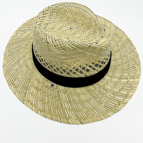 Dww-Svart Djungel Halmhatt Natur Sommarhatt Halmhattar Havannahatt Unisex Hatt