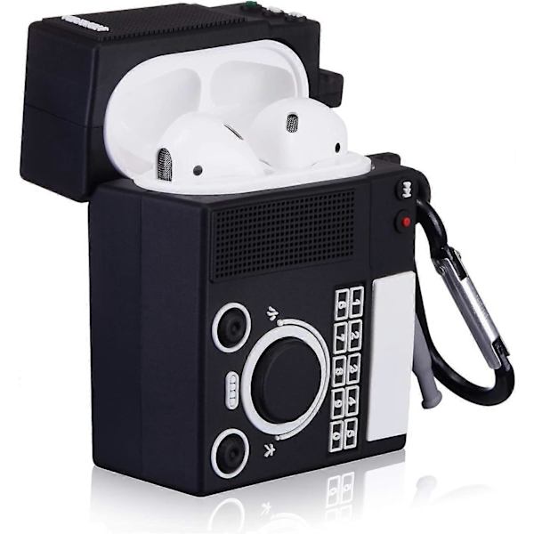 Airpod 1&2-fodral, Söt Cartoon Unik Silikon Airpods-skydd, 3D Rolig Mode Snygg Nyckelring Design Kit Mjukt Skinnskal Fodral Pojkar Mig