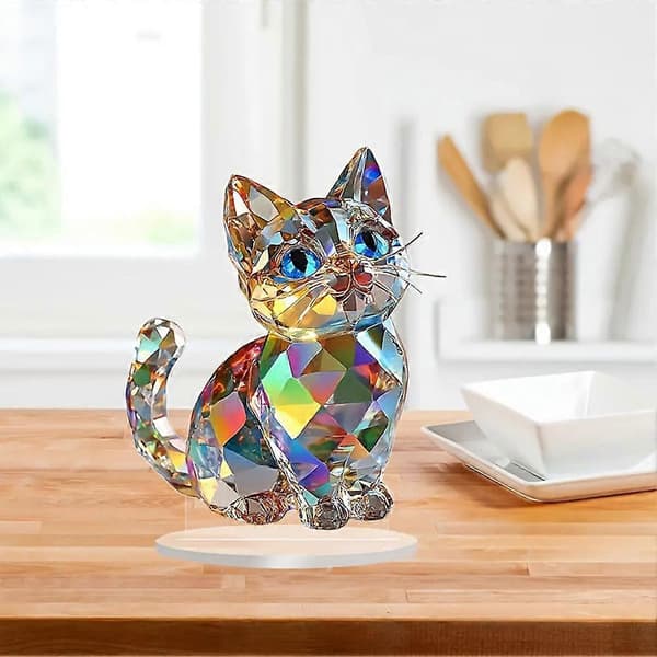 Farverig borddekoration miniature dyr akrylstander-pynt 2