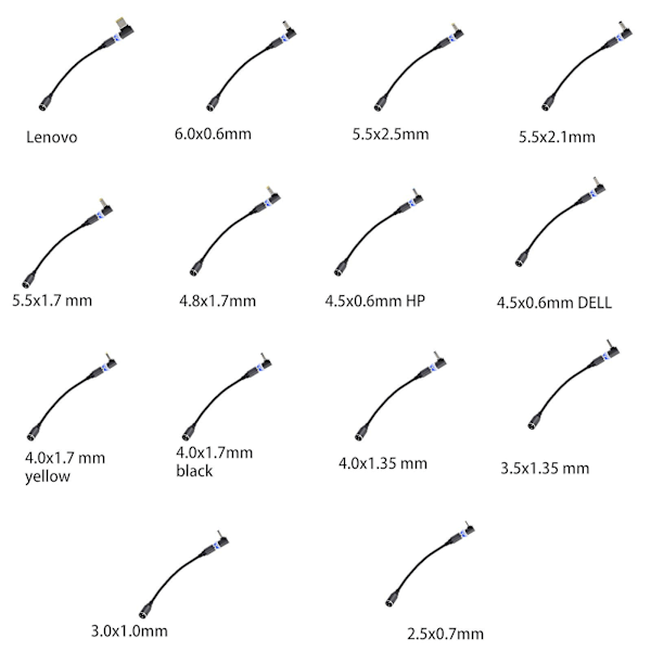 5,5x2,1mm till DC-adapter magnetisk bärbar dator strömadapterkontaktkonverterare-5,5x2,1mm