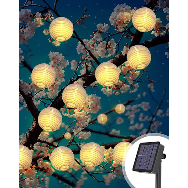 Solcelledrivne lysslynger utendørs 8 modeller 40 LED solcellelykter utendørs vanntett dekorative LED solcellelysslynge