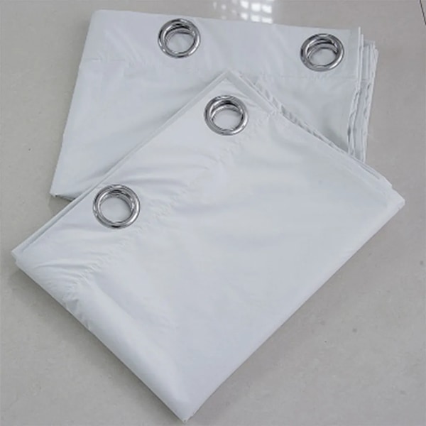 Vattentäta Voile Utomhusgardiner - 1 Styck 137 * 213 cm Ringgardin Vit Transparent Utomhusgardin med 1 Band för Balkong/Terrass