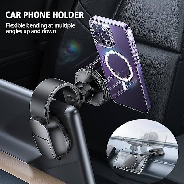 Universal Rotasjonsbrakett Magnetisk Bilholder Telefonholder For IPhone（Som vist）