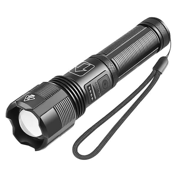 XHP50-taskulamppu, zoomaus, virtanäyttö, USB-lataus, tehokas taskulamppu（E）
