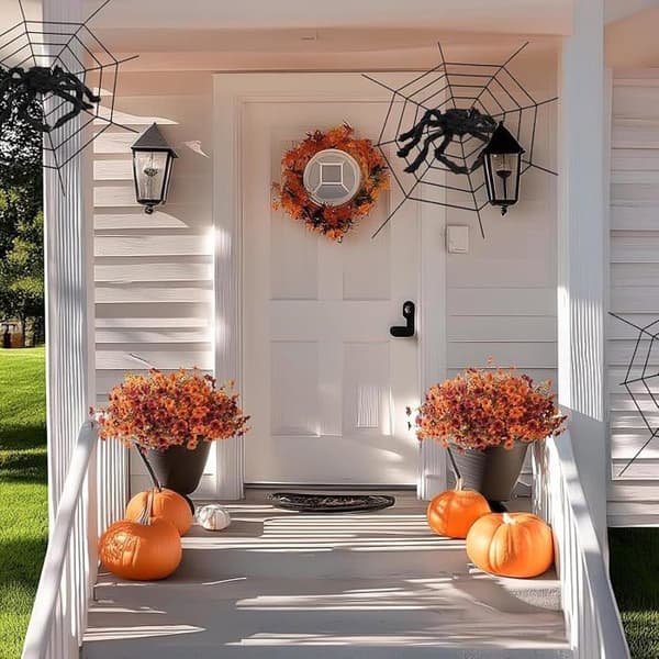 Edderkoppespind til Halloween, Halloween Edderkoppespind, Luksuriøst Design, Halloween Edderkoppespind Borddekorationer