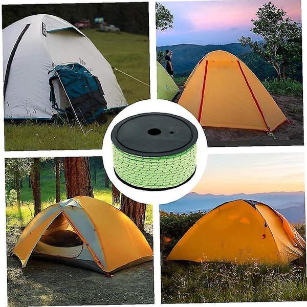 Reflekterande tältcamping lysande killar rep 50m för utomhuscamping