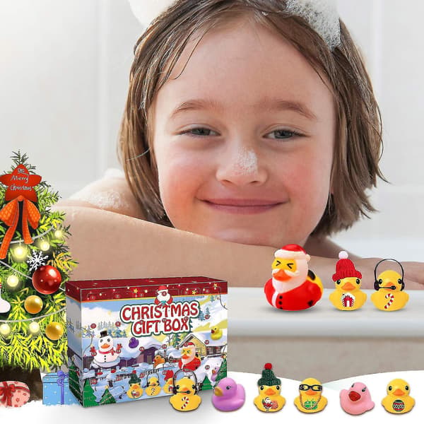 2023 Julekalender Blind Box Gave 24 Gitter Gummiande -c79