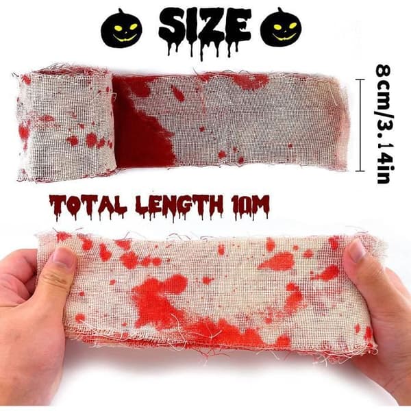 Dekorativt tyg - ZGEER - Halloween Blodgasväv - 8CM x 10M - Polyester - Inomhus