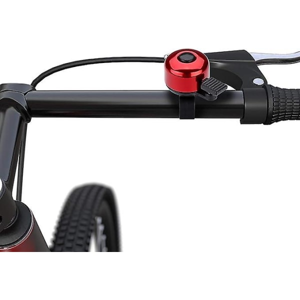 2 stycken cykelklocka i aluminiumlegering (svart och röd), skarpt ljud för vuxna barn pojkar flickor