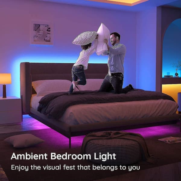2024 Bluetooth LED-stripe 10m Vanntette LED-striper med fjernkontroll og app-styring