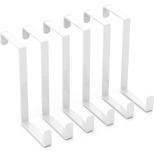 Över dörrkrokar 6-pack. Z-formad dörrhängarkrok passar dörrarna 1 3/8 och 1 3/4