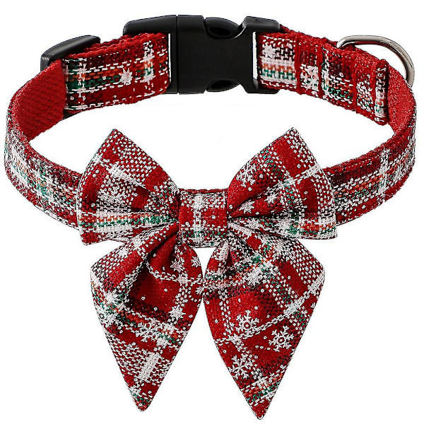 Koiran kaulustasolmio Buffalo Che Plaid joulu W lumikide lemmikkikaulustavihreä（Vihreä-L）