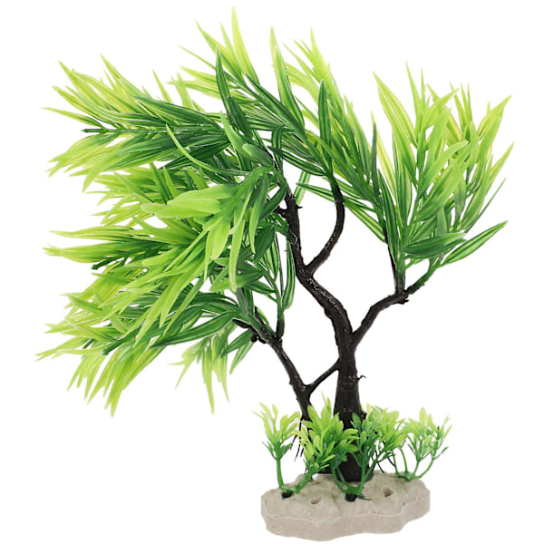 Fish Tank Landscape Tree Artificial Small Tree Model Fish Tank Tree Ornament（26.00X25.00X12.00CM，Green）