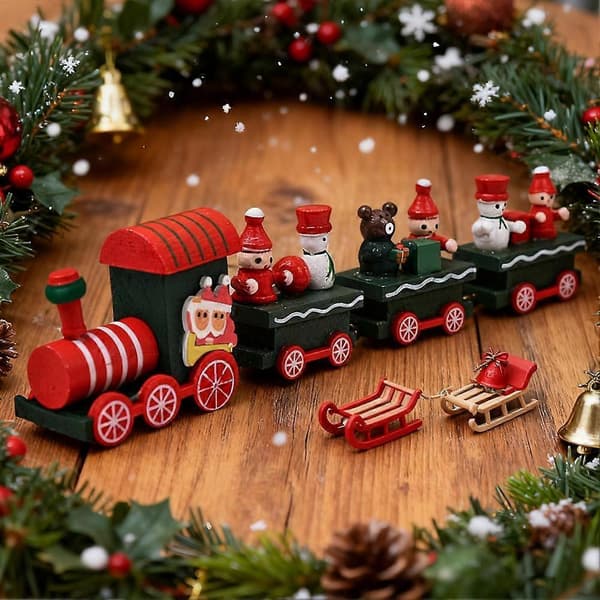 Julepynt i tre – Klassisk juletog, DIY-dekorasjon C
